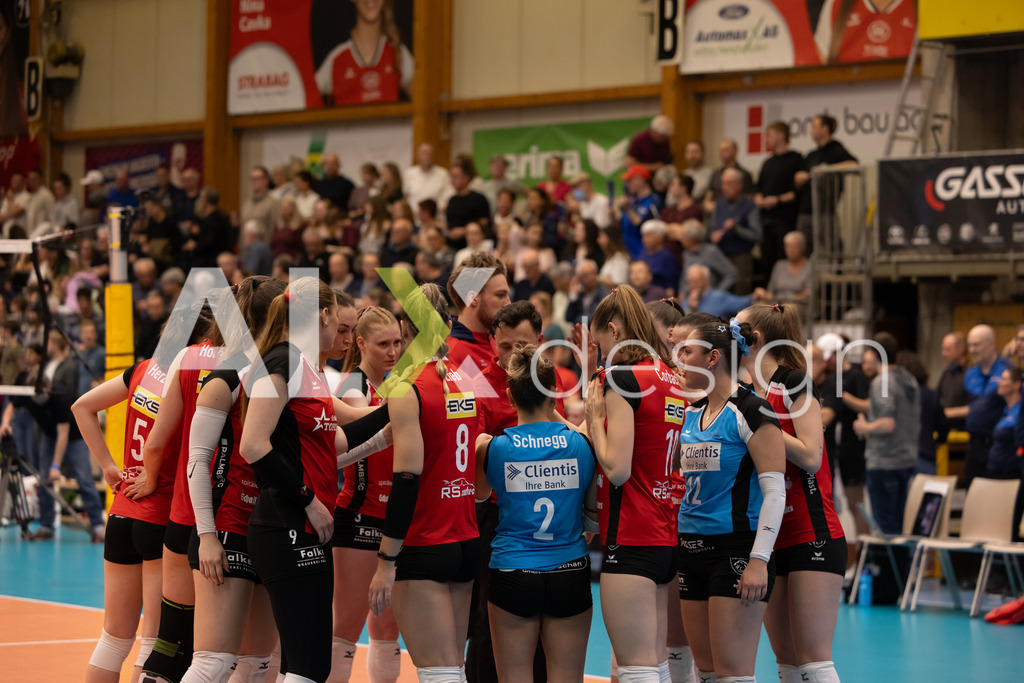 Volleyball I Frauen I Saison 2025-2026 I Volleyball NLA | Women I  Playoffs Finals 2/5 I  VC Kanti Schaffhausen - viteos NUC I  10.04.2026 | VC Kanti Schaffhausen Spielerinnen - Realisiert mit Pictrs.com