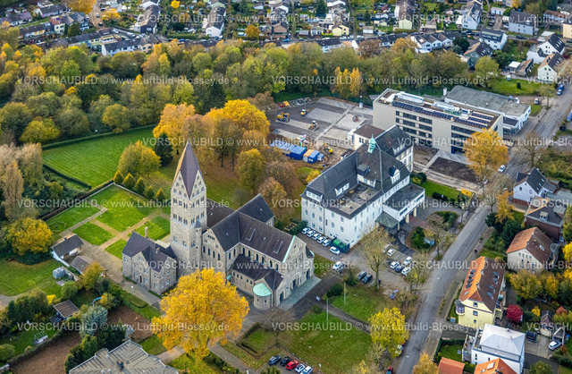 Bochum231102189 | Luftbild, St. Maria-Hilf-Krankenhaus und Klinik, herbstliche Laubbäume, St. Elisabeth Kirche, Bergen, Bochum, Ruhrgebiet, Nordrhein-Westfalen, Deutschland
