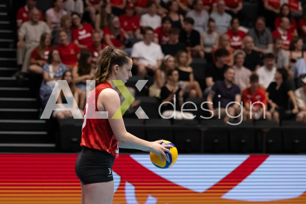 Austria v Switzerland - CEV European League Women | KRIENS, SWITZERLAND - JUNE 14: SARINA WIELAND of Switzerland during the CEV European League match between Austria and Switzerland at Pilatus Arena on June 14, 2026 in Kriens, Switzerland. - Realisiert mit Pictrs.com