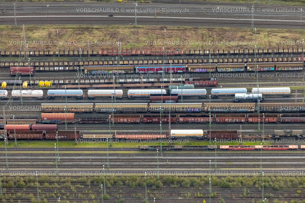 Hamm221012012 | Luftbild, Güterwaggons, Rangiergleis, Mitte, Hamm, Ruhrgebiet, Nordrhein-Westfalen, Deutschland