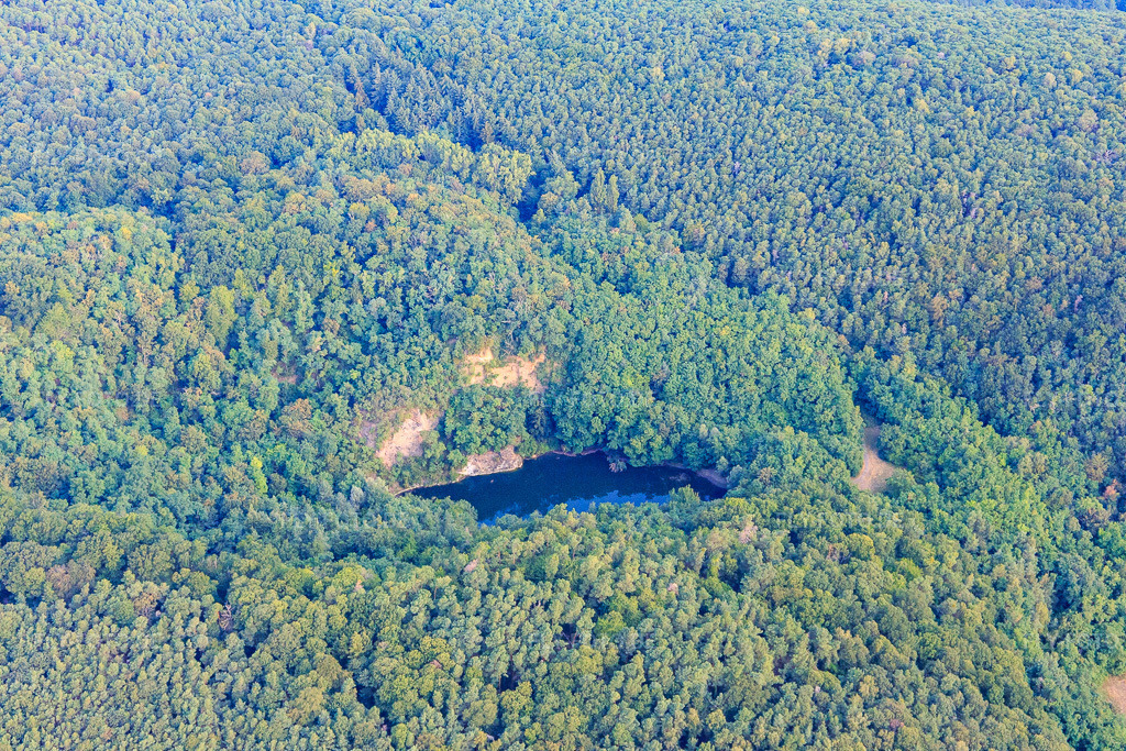 Luftbild: Basalt-Steinbruch in Forst an der Weinstraße im Bundesland Rheinland-Pfalz in Deutschland. Foto: IMG_108851.jpg vom 15.07.2018 durch Werner Riehm/FLY-FOTO.de