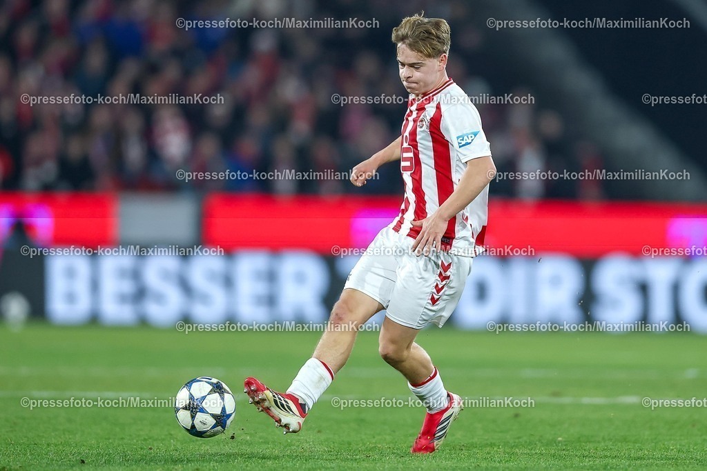 1FC04022601014 | 04.02.2026, Fußball, UEFA Youth League, U19 1. FC Köln - Inter Mailand, Sechzehntelfinale, RheinEnergie-STADION, Saison 2025 2026: Benjamin Ley (U19 FC Köln #10)   DFB regulations prohibit any use of photographs as image sequences and or quasi-video.