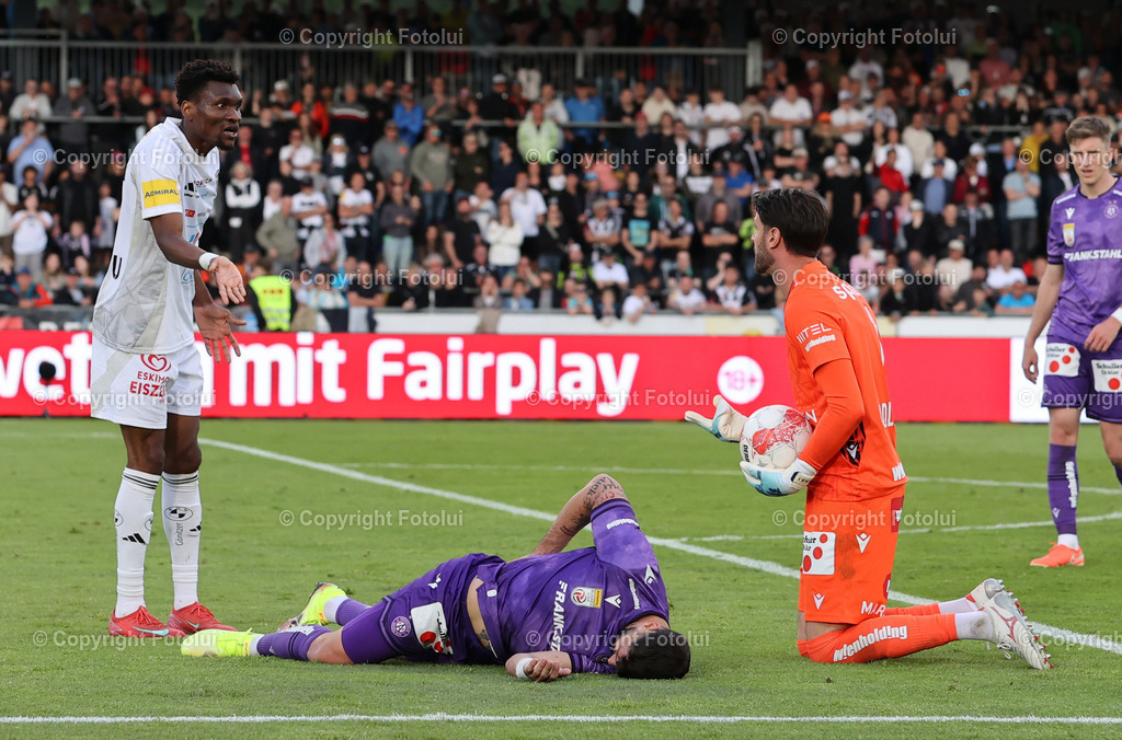 A_LUI_18052025_05 | SPORT,FUSSBALL ADMIRAL BUNDESLIGA 18.052025 IM BILD:CHIBUKE NWAIWU  (WAC) UND SAMUEL RADLINGER  (AUSTRIAWIEN) FOTO:FOTOLUI/MW