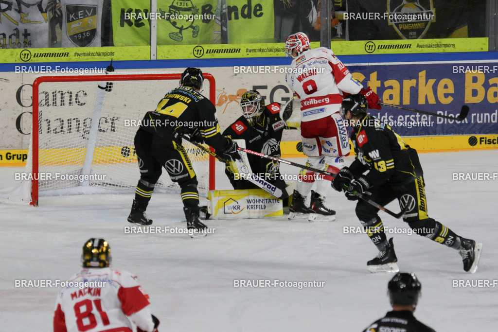 02.11.2025: DEL2  Krefeld Pinguine - Eispiraten Crimmitschau | Krefeld, Deutschland, 02.11.2025: Felix Bick (Krefeld Pinguine) in Aktion während des DEL2-Spiels zwischen Krefeld Pinguine - Eispiraten Crimmitschau am 02.11. 2025 in der Yayla-Arena in Krefeld, Deutschland. (Foto Ralph Görtz / Brauer-Fotoagentur)