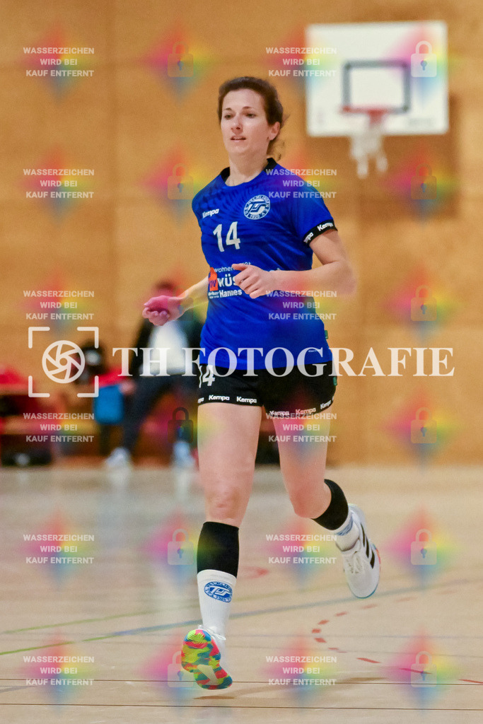 GER, SG Maulburg/Steinen - TuS Helmlingen, Frauen-Handball, Oberliga Suedbaden, 19. Spieltag, Saison 2024/2025, 23.03.2025 | Julia Kehret (TuS Helmlingen, #14)GER, SG Maulburg/Steinen - TuS Helmlingen, Frauen-Handball, Oberliga Suedbaden, 19. Spieltag, Saison 2024/2025, 23.03.2025Foto: TH Fotografie/Thomas Hess