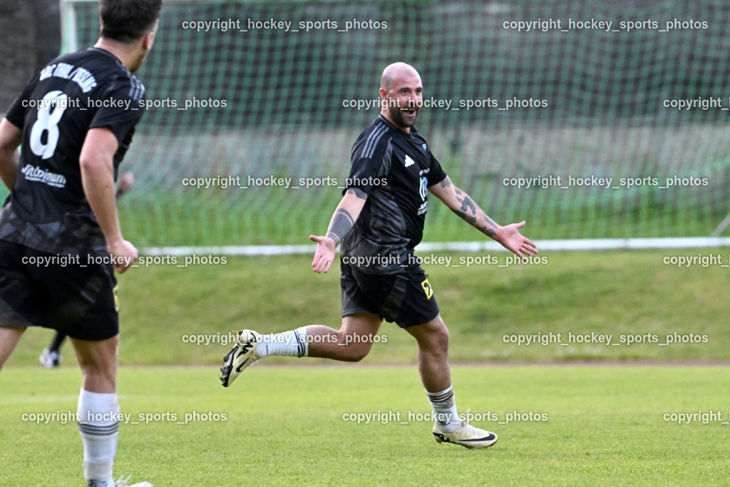 WSG Radenthein vs. URC Thal Assling | Jubel #9 Denis Kerrniqi URC Thal Assling, WSG Radenthein vs. URC Thal Assling, WSG Radenthein vs. URC Thal Assling am 30.05.2025 in Radenthein (Sportplatz Radenthein), Austria, (Photo by Bernd Stefan)