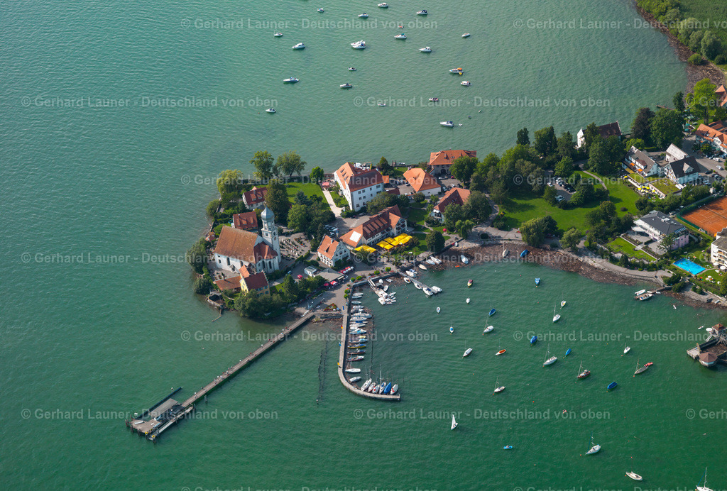 3076132 | Halbinsel Wasserburg am Bodensee, mit Hafen und Schloßhotel