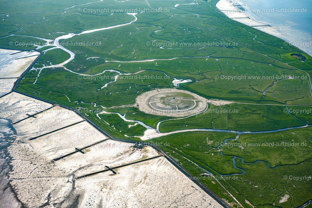 Langeness_Hallig_ELS_0766300523 | LANGENEß 30.05.2023 Grasflächen- Strukturen einer Hallig- Landschaft auf der Nordsee- Insel Nordmarsch-Langeneß in Langeneß Nordfriesland im Bundesland Schleswig-Holstein. Weiterführende Informationen bei: Ge-mein-de Lan-ge-neß. // Green space structures a Hallig Landscape in Langeness in the state Schleswig-Holstein. Further information at: Ge-mein-de Lan-ge-ness. Foto: Martin Elsen