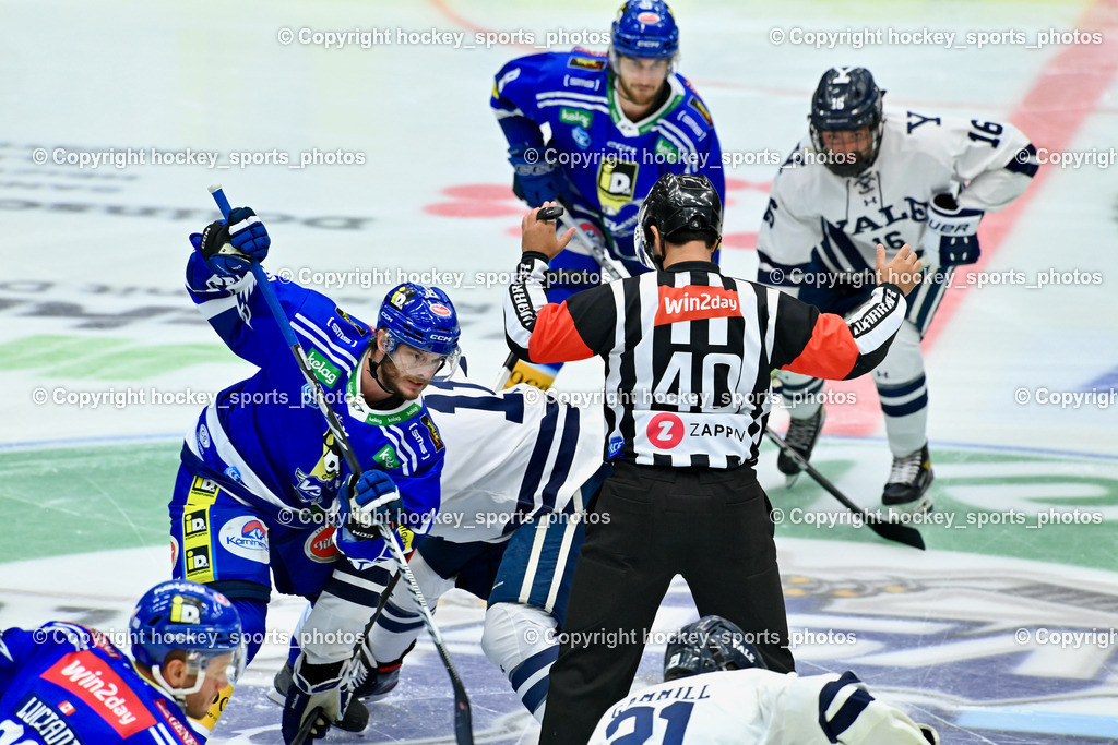 EC IDM Wärmepumpen VSV vs. Yale Bulldogs 17.8.2023 | Eröffnungsbulli Pregame 2023/24, #9 RAUCHENWALD Alexander,  STERNAT Christoph Referee