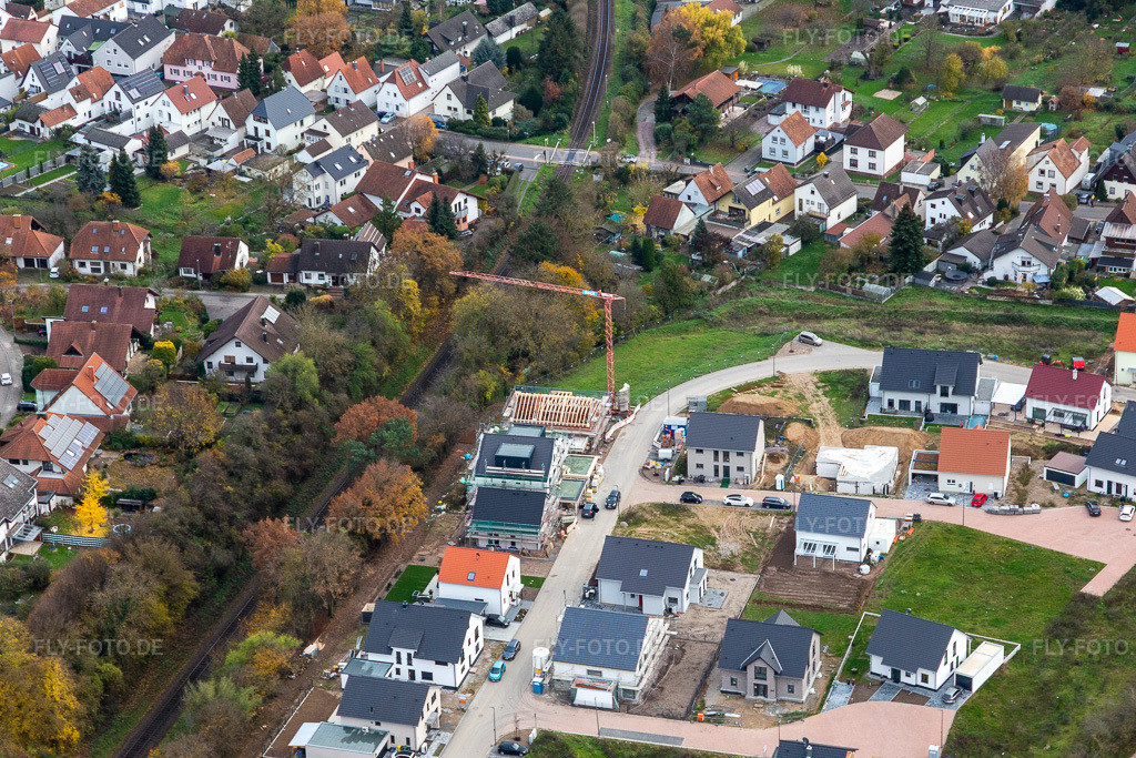 Luftbild: Neubaugebiet K2 in Kandel im Bundesland Rheinland-Pfalz in Deutschland. Foto: IMG_135311.jpg vom 26.11.2022 durch Werner Riehm/FLY-FOTO.de