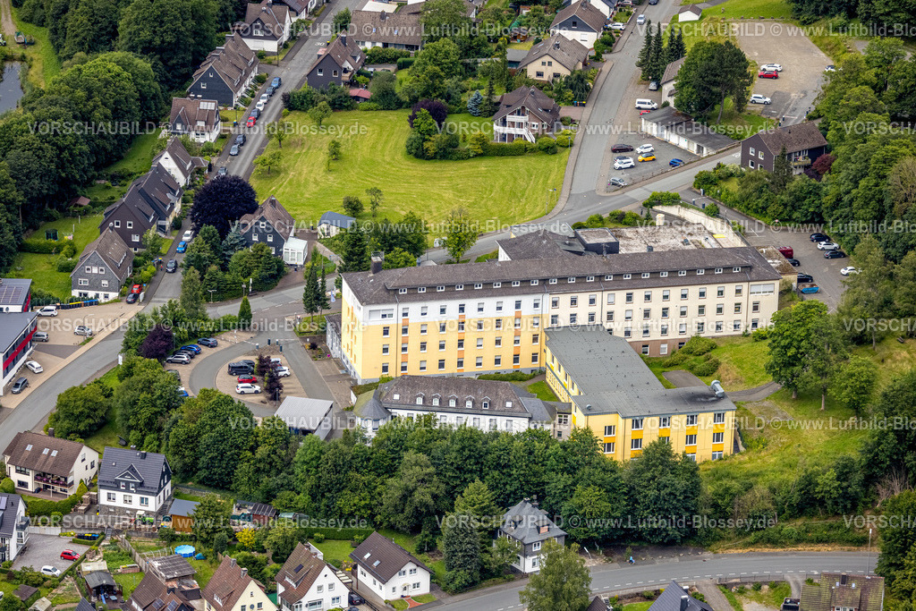 BadBerleburg240710296 | Luftbild, VAMED Klinik Bad Berleburg Krankenhaus, Bad Berleburg, Wittgensteiner Land, Nordrhein-Westfalen, Deutschland