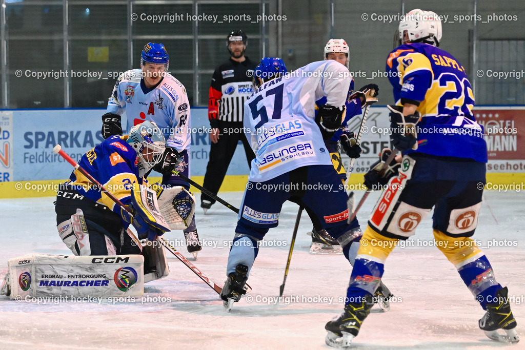 ESC Steindorf vs. HC Kufstein Dragons 25.2.2023 | #24 Hechenberger Thomas, #64 Stichauner Fabian, #57 Wilfan Franz