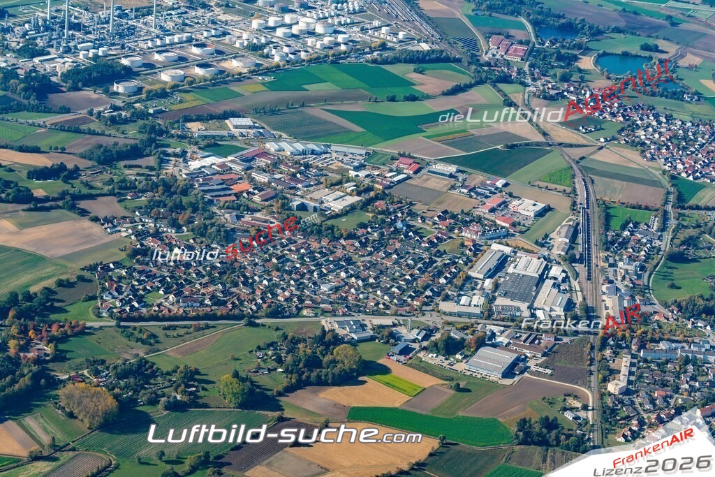 aktuelles Luftbild von  Neustadt-donau - Luftaufnahme wurde 2018 von https://frankenair.de mittels Flugzeug (keine Drohne) erstellt.