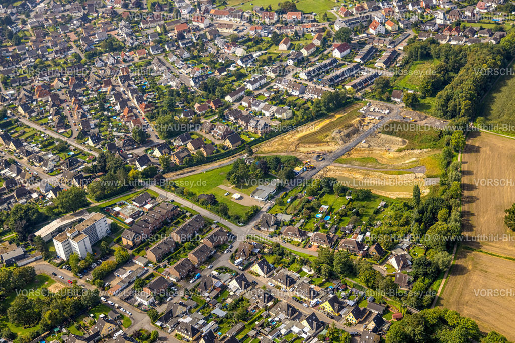 Hamm230900400 | Luftbild, Bauarbeiten Lippeverband, Renaturierung Erlenbach zwischen Mennenkamp und Geithe, Uentrop, Hamm, Ruhrgebiet, Nordrhein-Westfalen, Deutschland