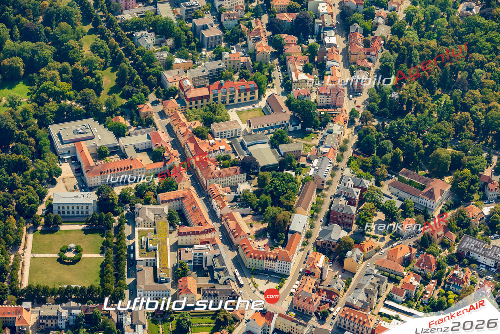 Luftaufnahme Wielandplatz Weimar - Die Luftaufnahme wurde 2025 vom UL-Flugzeug heraus erstellt ( ohne Drohne ) - Hochauflösende Luftaufnahme - für professionelle Ausdrucke geeignet. Die Geschenkidee !Mit Lizenz und Bildrechte bestellbar
