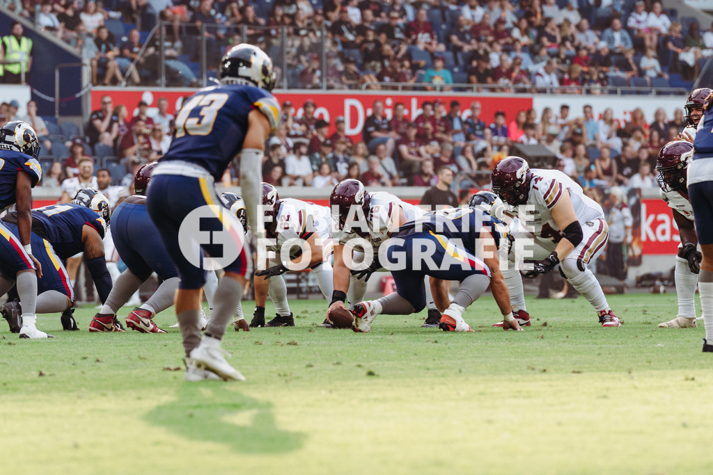 GER Rhein Fire vs. Alpine Rams, American Football, AFLE, Saison 2026, 01.08.2026 | GER Rhein Fire vs. Alpine Rams, American Football, AFLE, Saison 2026, 01.08.2026Foto: Eibner-Pressefoto/Fabian Friese - Realisiert mit Pictrs.com