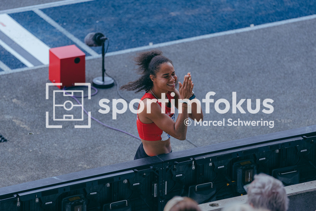 Deutsche Meisterschaften der Frauen und Männer 2026 | Tabea Christ, LG Brillux Münster, Weitsprung, Deutsche Meisterschaften der Frauen und Männer 2026, Lohrheidestadion Bochum-Wattenscheid, 26.07.2026. Foto: Marcel Schwering / sportimfokus - Realisiert mit Pictrs.com