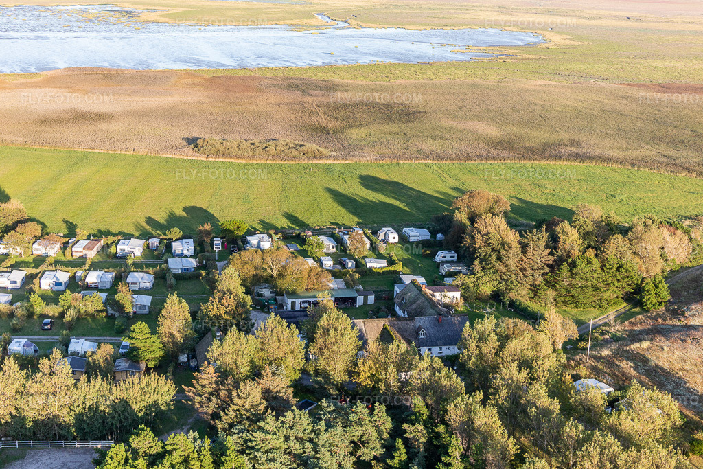 Aerial view: Ny Camping, Sønderho in Fanø in the state South Denmark, Denmark.Photo: IMG_118887.jpg taken on 09/21/2019 by Werner Riehm/FLY-FOTO.comResolution of the original: 5472 x 3648 px