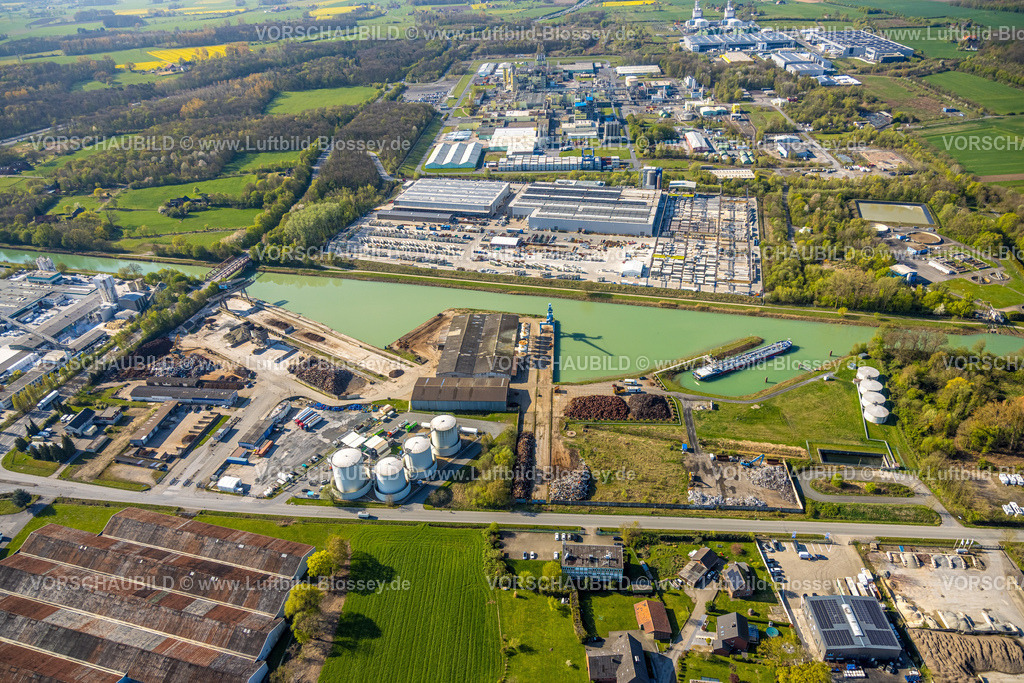 Hamm260400118Uentrop | Luftbild, Tanklager und Silolager am Datteln-Hamm-Kanal, Goldbeck Betonelemente Hamm GmbH, Uentrop, Hamm, Ruhrgebiet, Nordrhein-Westfalen, Deutschland