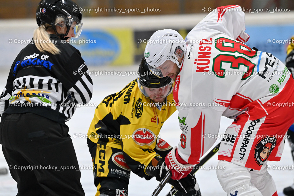 EC Spittal Hornets vs. ESV Ferlach 16.12.2023 | Klemm Anja Referee, #98 Thalhammer Dominic, #38 Künstl Kevin