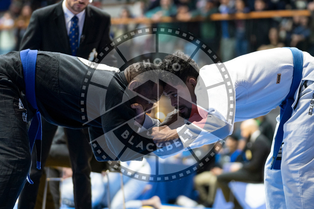 20240121PBB5262 | Fighters compete during the second day of the IBJJF European Championship in Paris, France, on January 21, 2024.