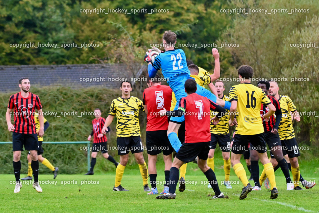 FC Faakersee vs. FC-WR Nussdorf Debant | #9 Thomas Unterguggenberger FC Faakersee, #5 Ivan Makovec FCWR Nussdorf Debant, #10 Marco Pehr FC Faakersee, #22 Manuel Gappitz FC Faakersee, #7 Aleksandar Simic FCWR Nussdorf Debant, #16 Tobias Felix Waldner FC Faakersee, FC Faakersee vs. FC-WR Nussdorf Debant, FC Faakersee vs. FC-WR Nussdorf Debant am 28.09.2024 in Finkenstein (Sportplatz Faakersee), Austria, (Photo by Bernd Stefan)