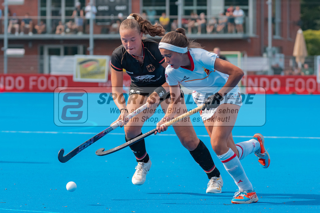 HK_20230715_102752 | Euro Hockey WU18 SF2 Spain vs Germany Championship Girls &amp; Boys am 15.7.2023 CHTC , Krefeld ,