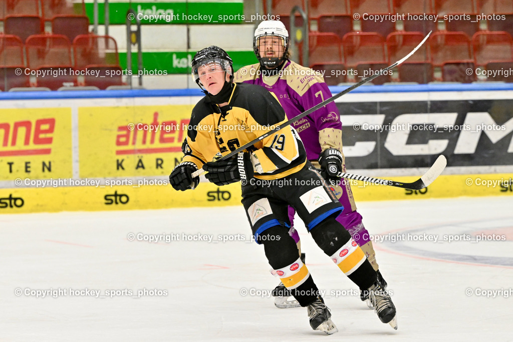 EC Kellerberg vs. EC Arnoldstein | #19 Pichler Daniel EC Arnoldstein, #7 Neubauer Alexander EC Kellerberg, EC Kellerberg vs. EC Arnoldstein, EC Kellerberg vs. EC Arnoldstein am 27.01.2026 in Villach (Stadthalle Villach), Austria, (Photo by Bernd Stefan)
