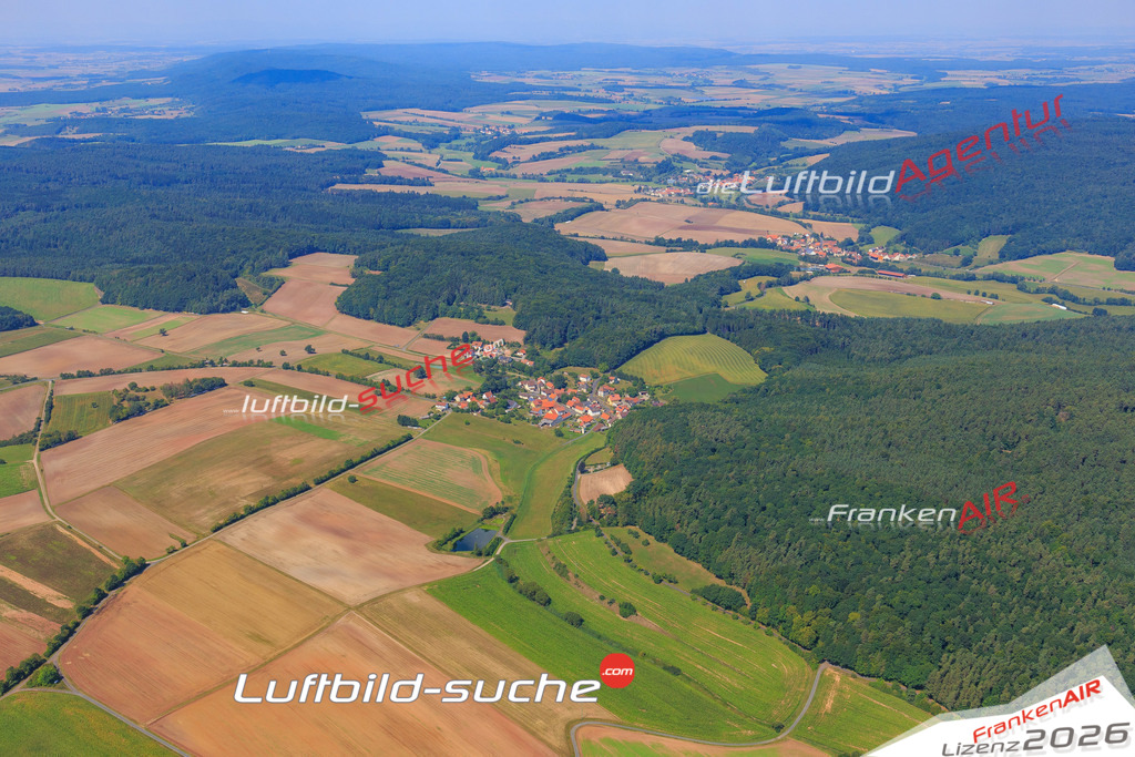 Luftbild von Fitzendorf Burgpreppach - Luftaufnahme wurde 2015 von https://frankenair.de mittels Flugzeug (keine Drohne) erstellt - die Geschenkidee