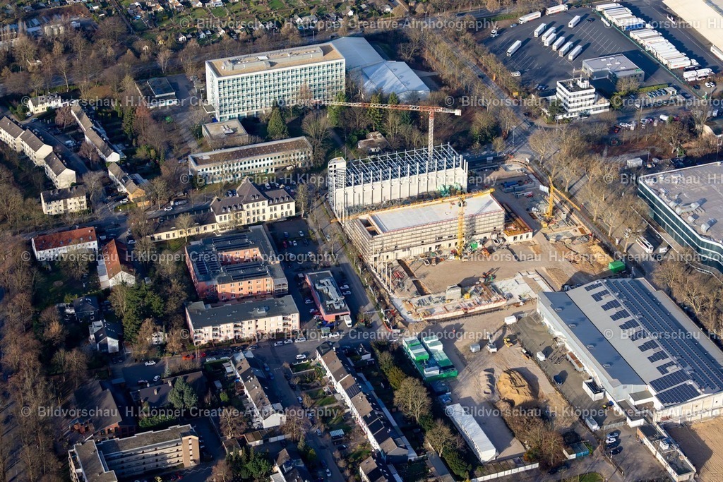 Luftbild Rheinlandhallen Krefeld-8145 | Luftbildfotografie Baustelle zum Neubau der "Rheinlandhallen" Sport-Essemble an der De-Greiff-Straße, Mengelbergstraße in Krefeld im Ruhrgebiet im Bundesland Nordrhein-Westfalen, Deutschland. - Realisiert mit Pictrs.com