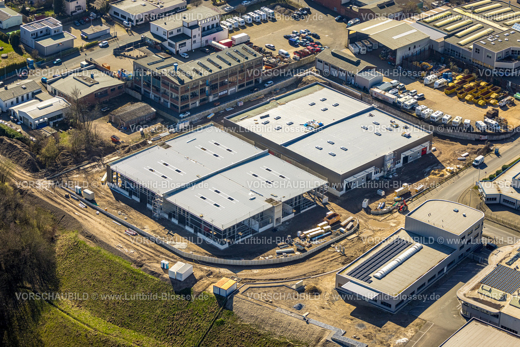 Velbert240301491 | Luftbild, Gewerbegebiet Talstraße und Konrad-Zuse-Straße, mit Neubau von PEKA Medical, Velbert, Ruhrgebiet, Nordrhein-Westfalen, Deutschland