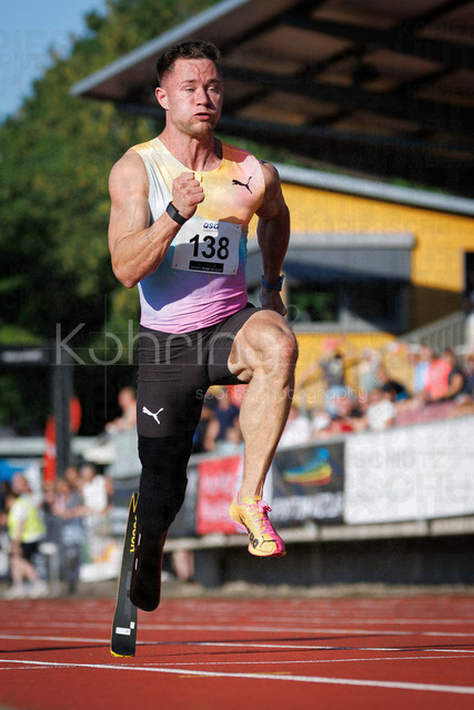 PUMA Fast Arms, Fast Legs; Wetzlar, 10.07.2026 | WETZLAR, GERMANY - JULY 10, 2026 :  Para athlete Felix Streng (Sprintteam Wetzlar) competing during the athletics meeting PUMA Fast Arms, Fast Legs at Stadion Wetzlar on July 10, 2026 in Wetzlar, Germany.