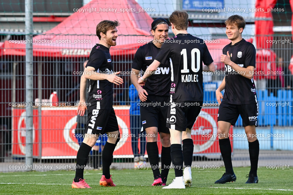 SAK vs. LASK Amateure 6.4.2023 | #9 Marco Siverio Toro, #32 Enrique Wild, Jubel LASK Amateure, #10 Marco Kadlec, #23 Gabriel Zirngast
