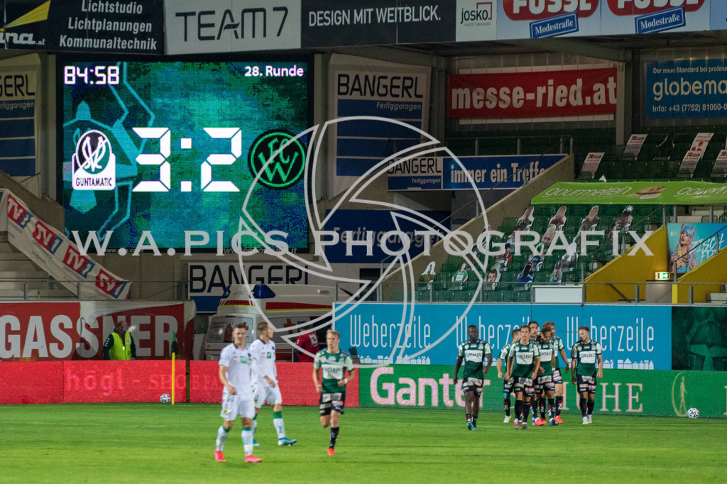 SV Ried vs Fc Wacker Innsbruck | RIED,AUSTRIA,17.JUL.20 - SOCCER - HPYBET 2. Liga, SV Ried vs FC Wacker Innsbruck. Image shows the rejoicing of sv Ried.
Photo: SMP/Andreas Willdoner