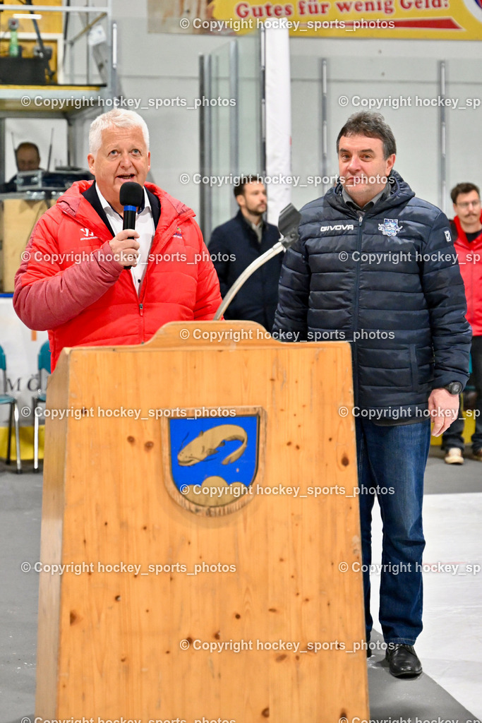ESC Soccerzone Steindorf 50 Jahr Feier 26.2.2023 | ÖEHV Präsident Klaus Hartmann, Obmann ESC Steindorf Hans Tschernutter