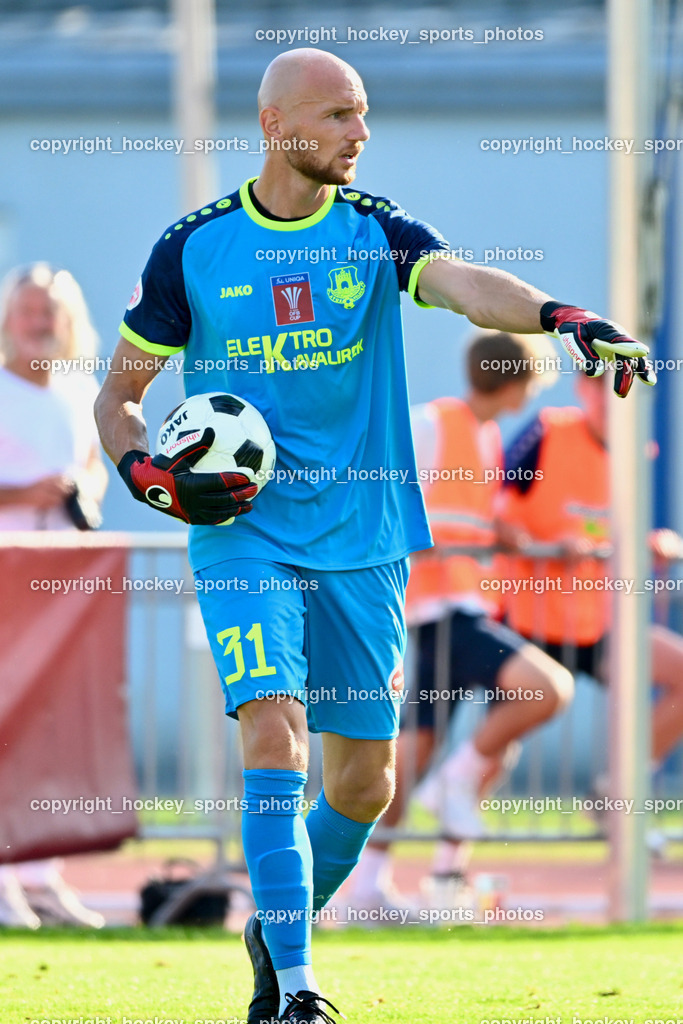 ATUS Velden vs. GAK | #31 Alexander Kofler ATUS Velden, ATUS Velden vs. GAK, ATUS Velden vs. GAK am 26.07.2024 in Villach (Stadion Lind), Austria, (Photo by Bernd Stefan)