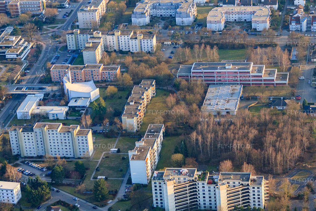 Luftbild: Berufsbildende Schule Germersheim/Wörth Standort Wörth in Wörth am Rhein im Bundesland Rheinland-Pfalz in Deutschland. Foto: IMG_48959.jpg vom 16.03.2012 durch Werner Riehm/FLY-FOTO.deWWW.BBS-GERMERSHEIM.DE