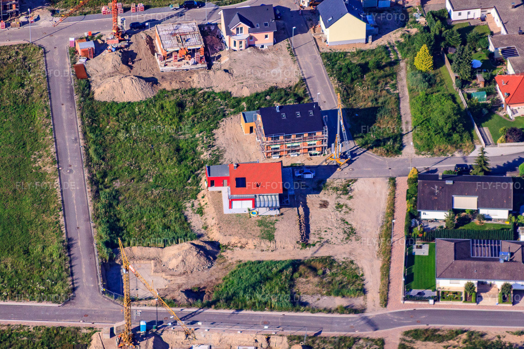 Luftbild: Starenweg in Jockgrim im Bundesland Rheinland-Pfalz in Deutschland. Foto: IMG_42528.jpg vom 27.06.2011 durch Werner Riehm/FLY-FOTO.de