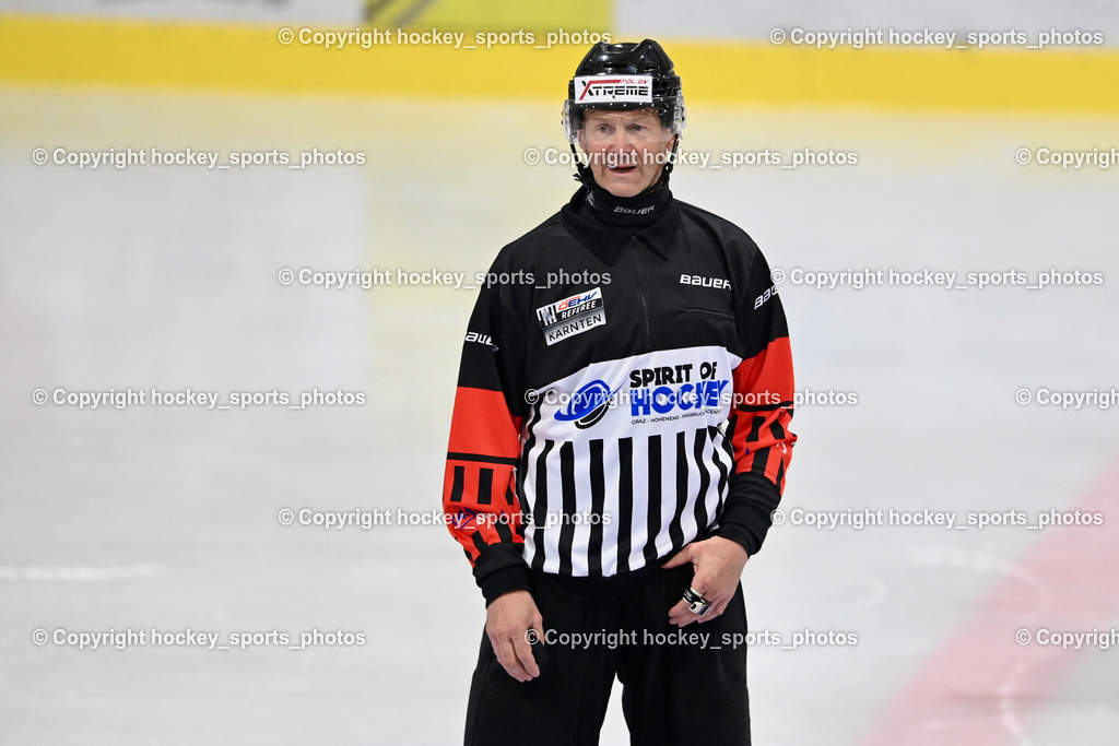 ESC Steindorf vs. ESV Ferlach | WASSERMANN Michael Referee, ESC Steindorf vs. ESV Ferlach, ESC Steindorf vs. ESV Ferlach am 19.10.2024 in Steindorf (Ossiachersee Halle), Austria, (Photo by Bernd Stefan)
