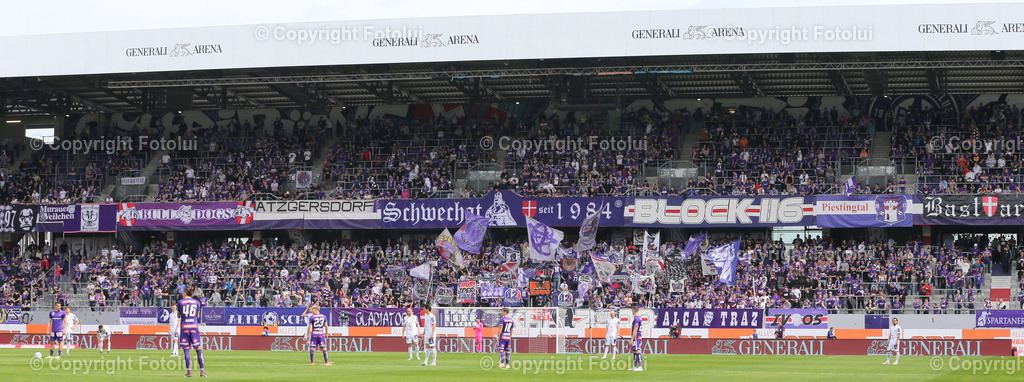 A_LUI_23042023_15 | SPORT,FUSSBALL,ADMIRAL BUNDESLIGA  AUSTRIA KLAGENFURT-AUSTRIA WIEN 23.04.2023 IM BILD:   FANKURVE AUSTRIA  WIEN FOTO:FOTOLUI/MW