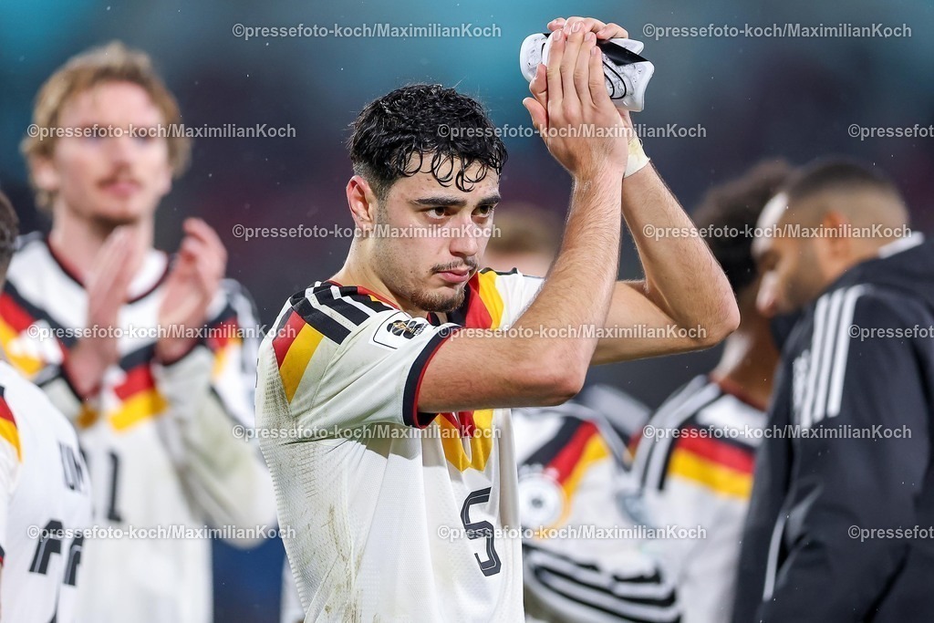 DFB14112501156 | 14.11.2025, Fußball, Länderspiel, WM-Qualifikation Europa, Deutschland - Luxemburg, Stade de Luxembourg (Croix de Gasperich, Luxemburg), 9. Spieltag, Saison 2025 2026: Aleksandar Pavlovic (GER #05)  Regulations prohibit any use of photographs as image sequences and or quasi-video.