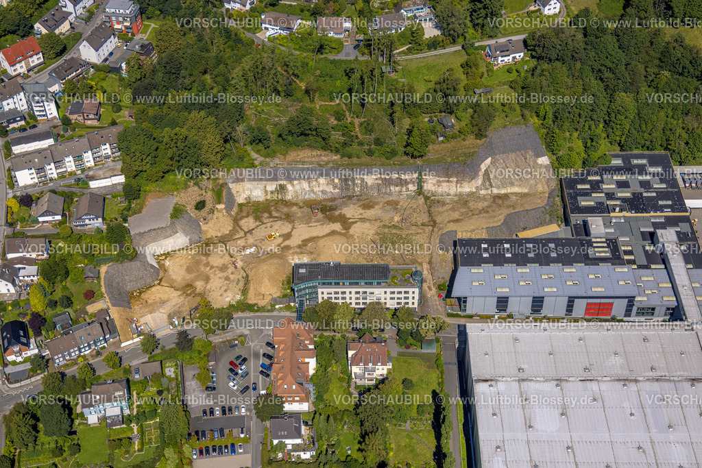 Ennepetal230800793 | Luftbild, Ferdinand Bilstein GmbH, Baustelle an der WIlhelmstraße, Voerde, Ennepetal, Ruhrgebiet, Nordrhein-Westfalen, Deutschland