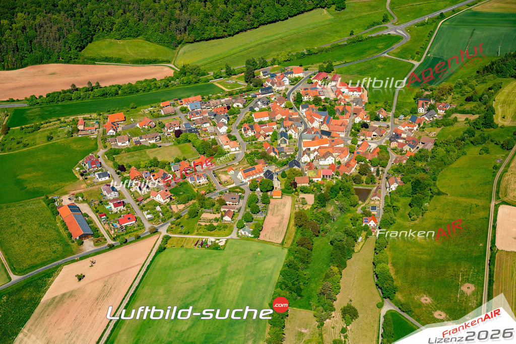 Luftaufnahme  Jesserndorf  Ebern Das Luftbild wurde 2025 vom UL-Flugzeug heraus erstellt ( keine Drohne ) - Hochauflösende Luftaufnahme -Nicht vergleichbar mit Google Maps oder Satelittenbilder- Die Geschenkidee !Mit Lizenz und Bildrechte bestellbar