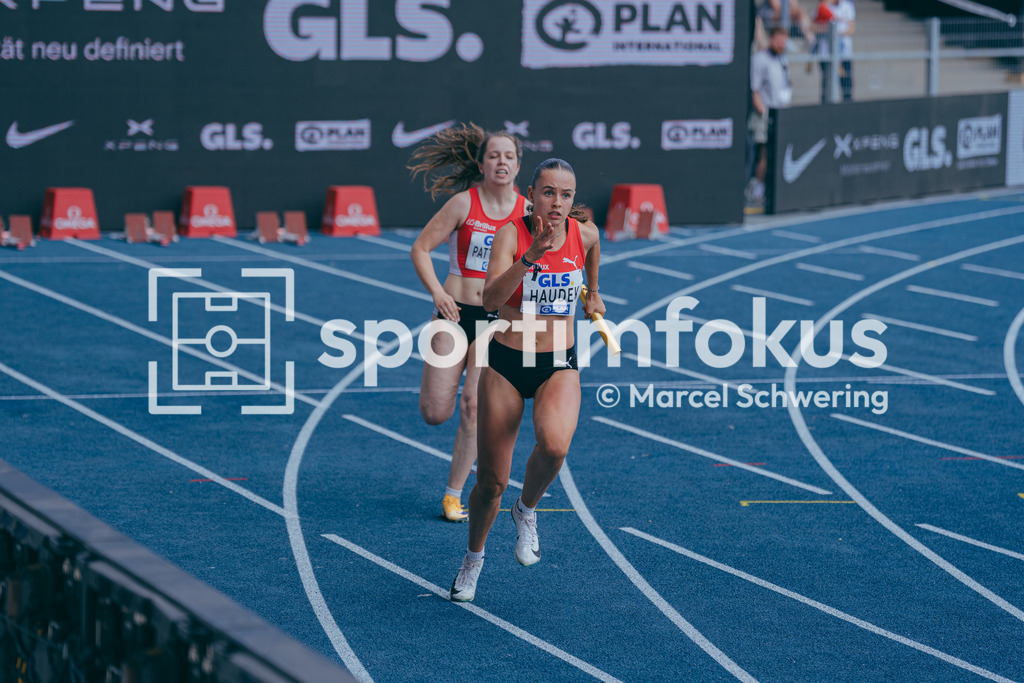 Deutsche Meisterschaften der Frauen und Männer 2026 | Jenna Haudek, LG Brillux Münster, 4x100-Meter-Staffel, Deutsche Meisterschaften der Frauen und Männer 2026, Lohrheidestadion Bochum-Wattenscheid, 26.07.2026. Foto: Marcel Schwering / sportimfokus - Realisiert mit Pictrs.com