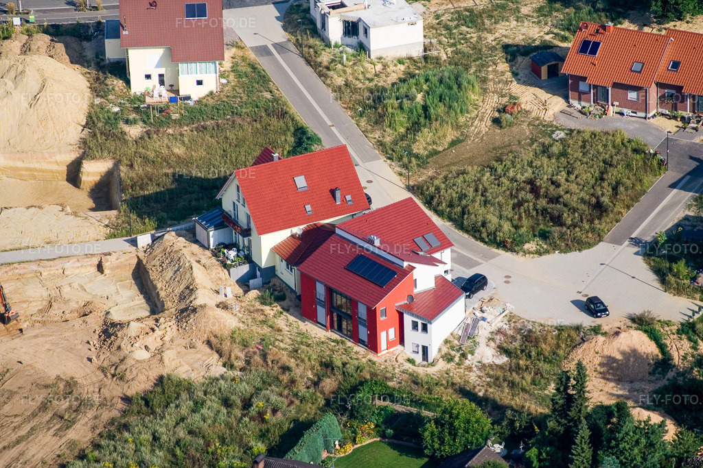 Luftbild: Neubaugebiet Am Höhenweg in Kandel im Bundesland Rheinland-Pfalz in Deutschland. Foto: IMG_11965.jpg vom 31.07.2008 durch Werner Riehm/FLY-FOTO.de