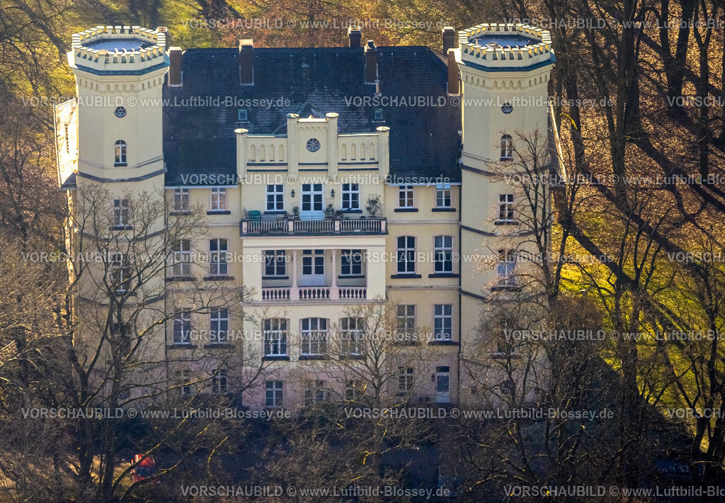 Luenen230204645 | Luftbild, Schloss Schwansbell, Horstmar, Lünen, Ruhrgebiet, Nordrhein-Westfalen, Deutschland