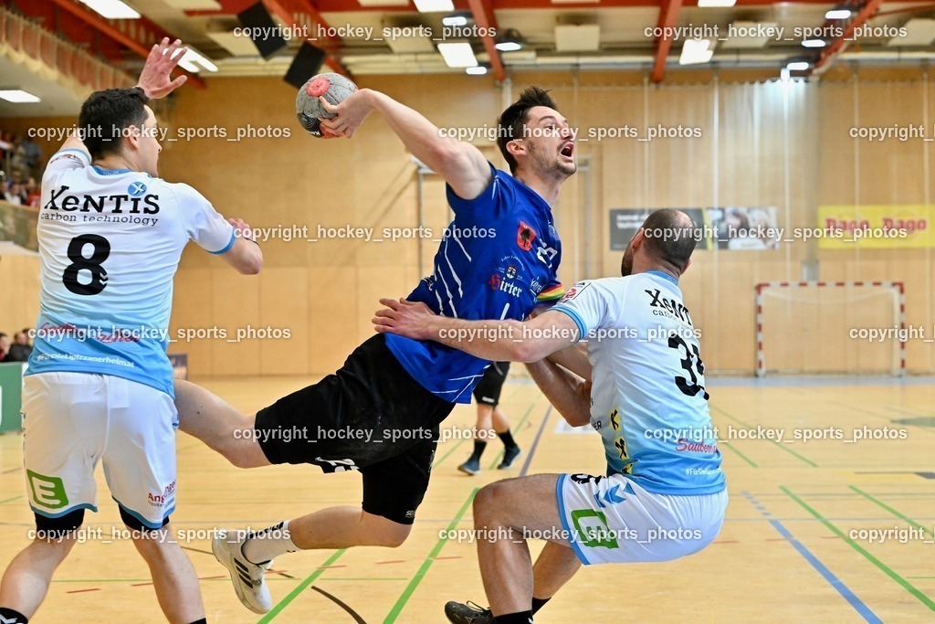 SC Ferlach vs. HSG Bärnbach/Köflach 30.3.2024 | #23 KOCBEK Jure SC Ferlach, SC Ferlach vs. HSG Bärnbach/Köflach 30.3.2024, SC Ferlach vs. HSG Bärnbach/Köflach am 30.03.2024 in Ferlach (Ballspielhalle Ferlach), Austria, (Photo by Bernd Stefan)