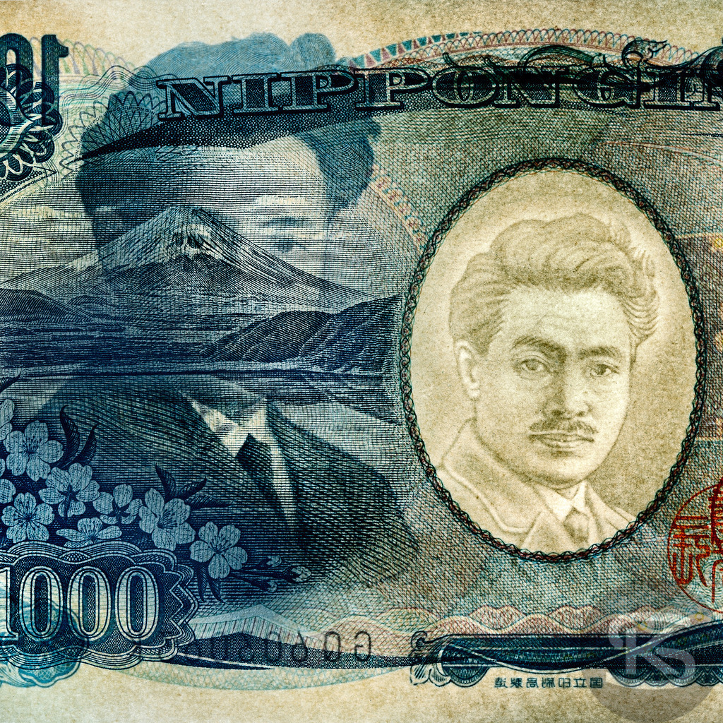 JAPAN - Noguchi Hideyo | Mikrobiologe und Arzt, 1876-1928 | Entdecken Sie "Gesichter der Währungen" – eine einzigartige Fotoserie von Stefan Kuhn, die Banknoten aus aller Welt als Kunstwerke neu interpretiert. Vorder- und Rückseite verschmelzen zu faszinierenden Kompositionen.  - Realisiert mit Pictrs.com