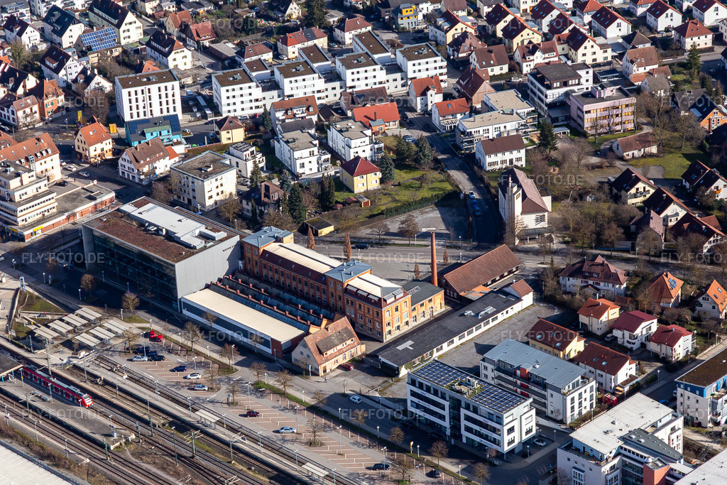Luftbild: Walther-Knoll Straße in Herrenberg im Bundesland Baden-Württemberg in Deutschland. Foto: IMG_125239.jpg vom 20.02.2021 durch Werner Riehm/FLY-FOTO.de