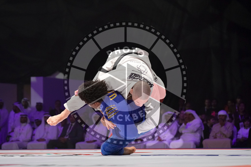 20231110PBB2445 | Fighters compete during the AJP World Professional Championship blackbelt finals in the Mubadala Arena in Abu Dhabi, Arab United Emirates, on November 10, 2023.